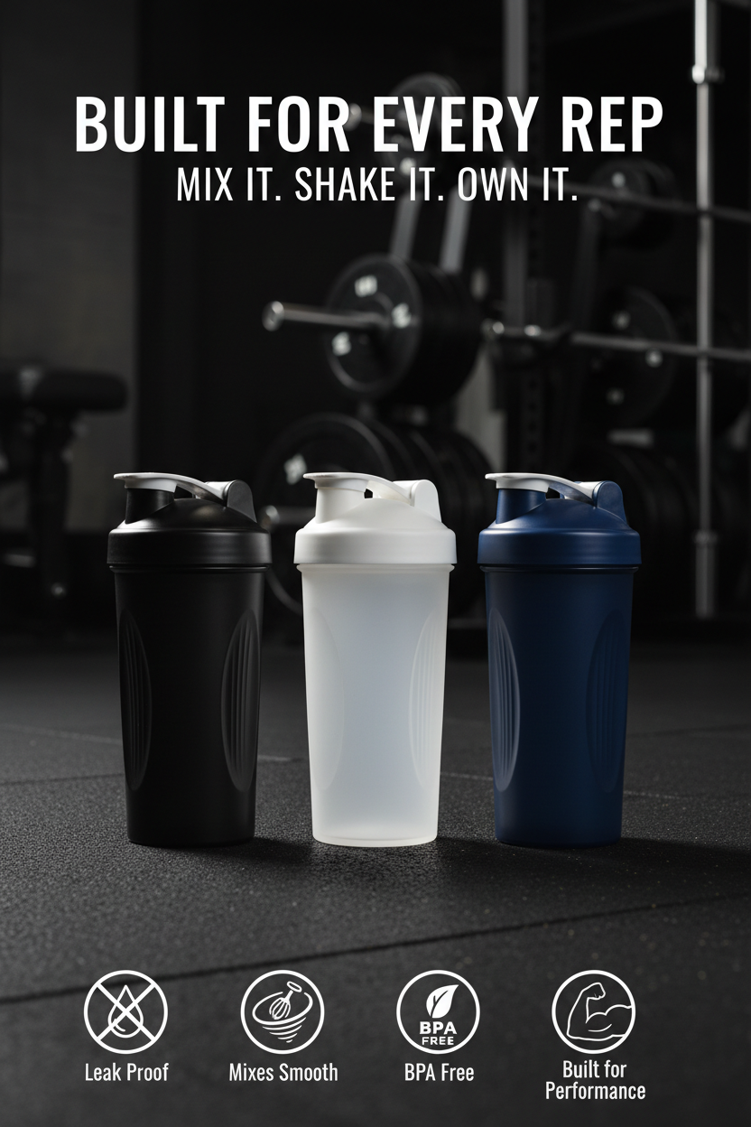 Shaker Bottles - Built For Every Rep